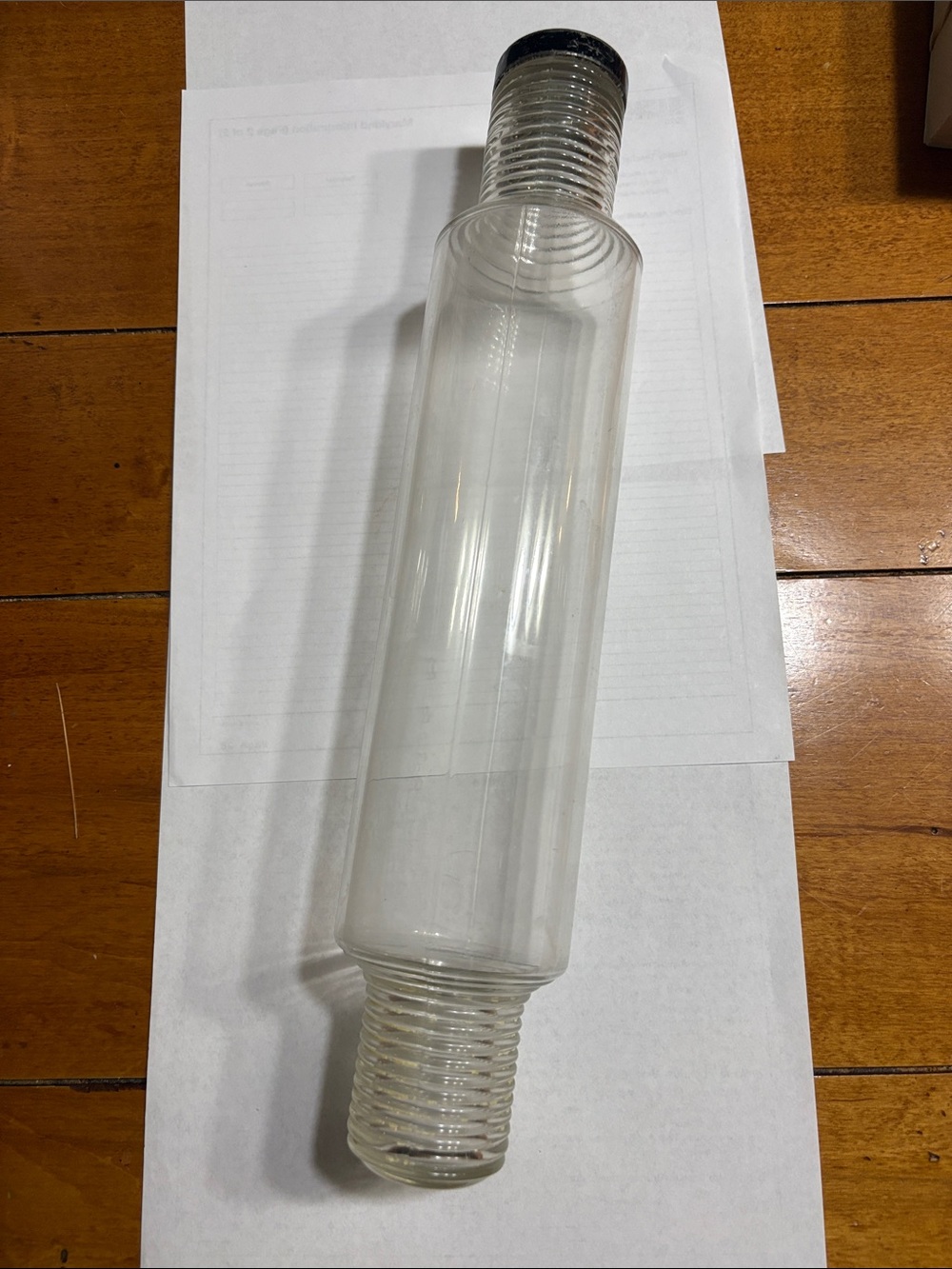 Art Deco Glass Rolling Pin - Machine Age Collectible from Mid-20th Century